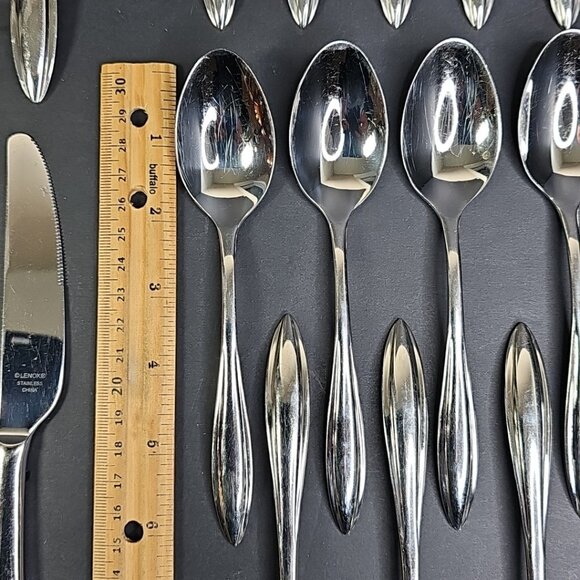Lenox Stainless Steel 18/10 Flatware Set 30pcs Very Good Quality Service For 6 - Picture 12 of 13